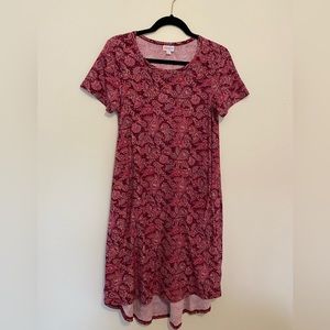 Pink paisley high low dress